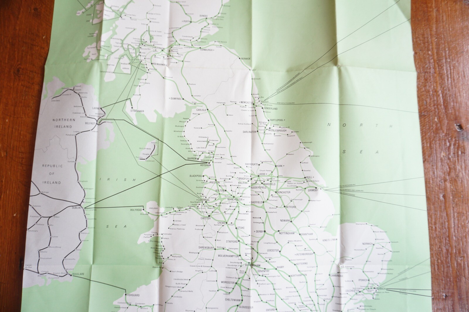 Jan 1971 British Rail Passenger Network Railway Map London Midland Region VGC