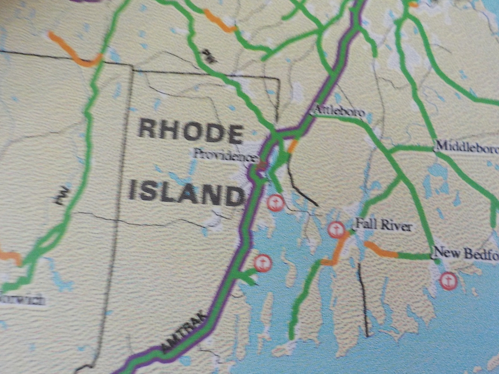 Map Northern New England Rail Lines and Regional Gateways 2001 May