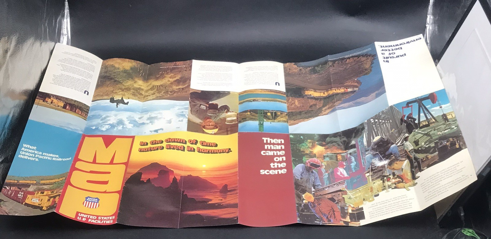 1976 Union Pacific Railroad UP USA Map w/ Facilities Brochure