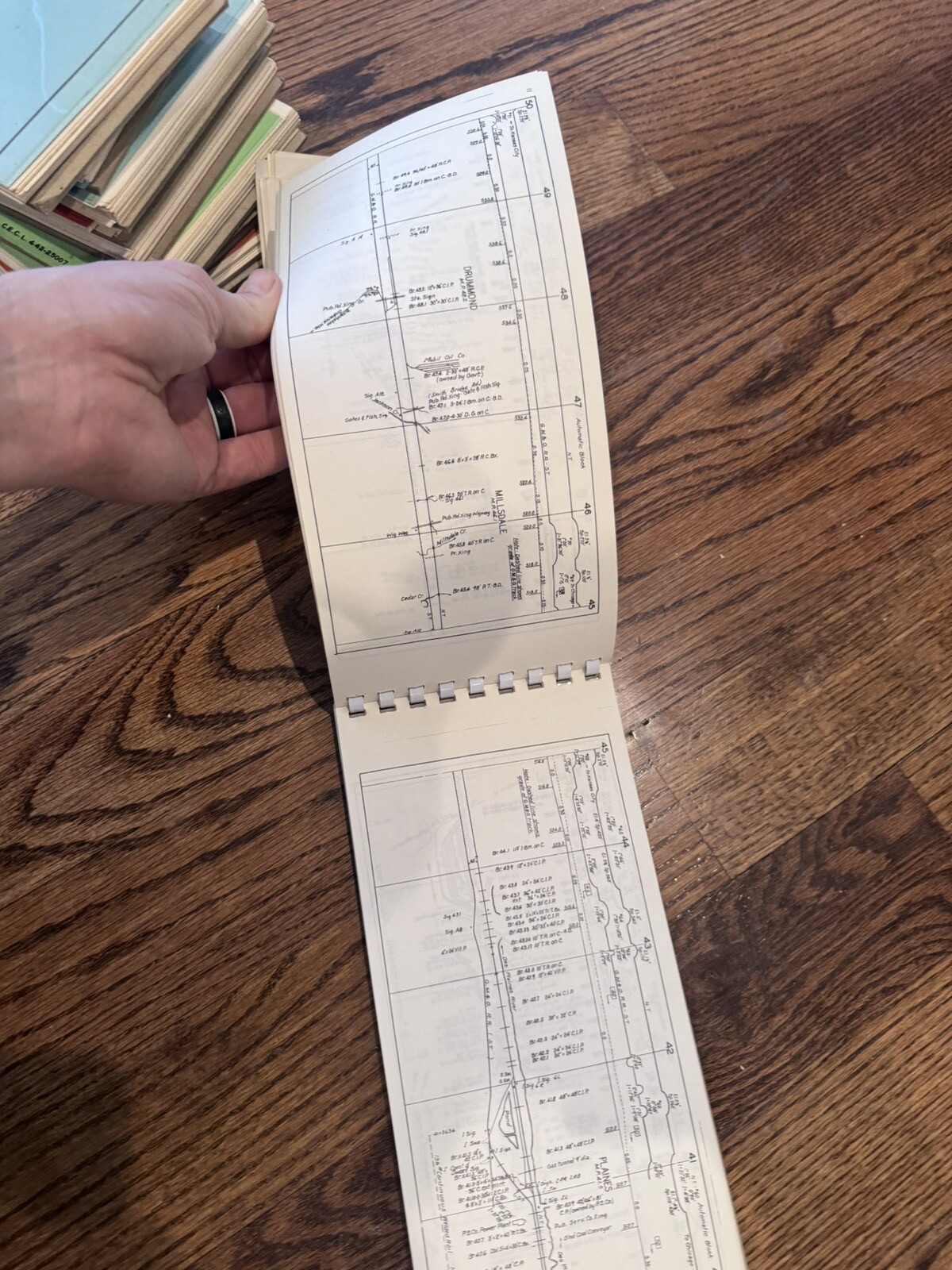 ATSF Santa Fe Railroad System Track Chart Binder 1 1972 Chicago To Kansas City