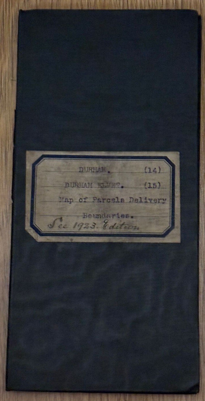 NER Durham Map 1898 Railway Parcels delivered Handwritten Nevilles Cross 1905