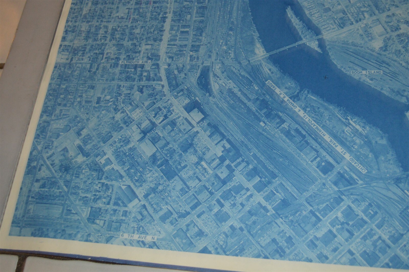 1958 Minnesota Hwy Dept Minneapolis Map North & NE Omaha Railroad Yards other RR