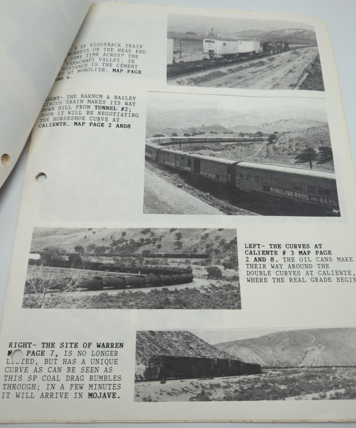 TEHACHAPI 1991 Rail Map and Guide – Sam Pottinger Steel Rails West