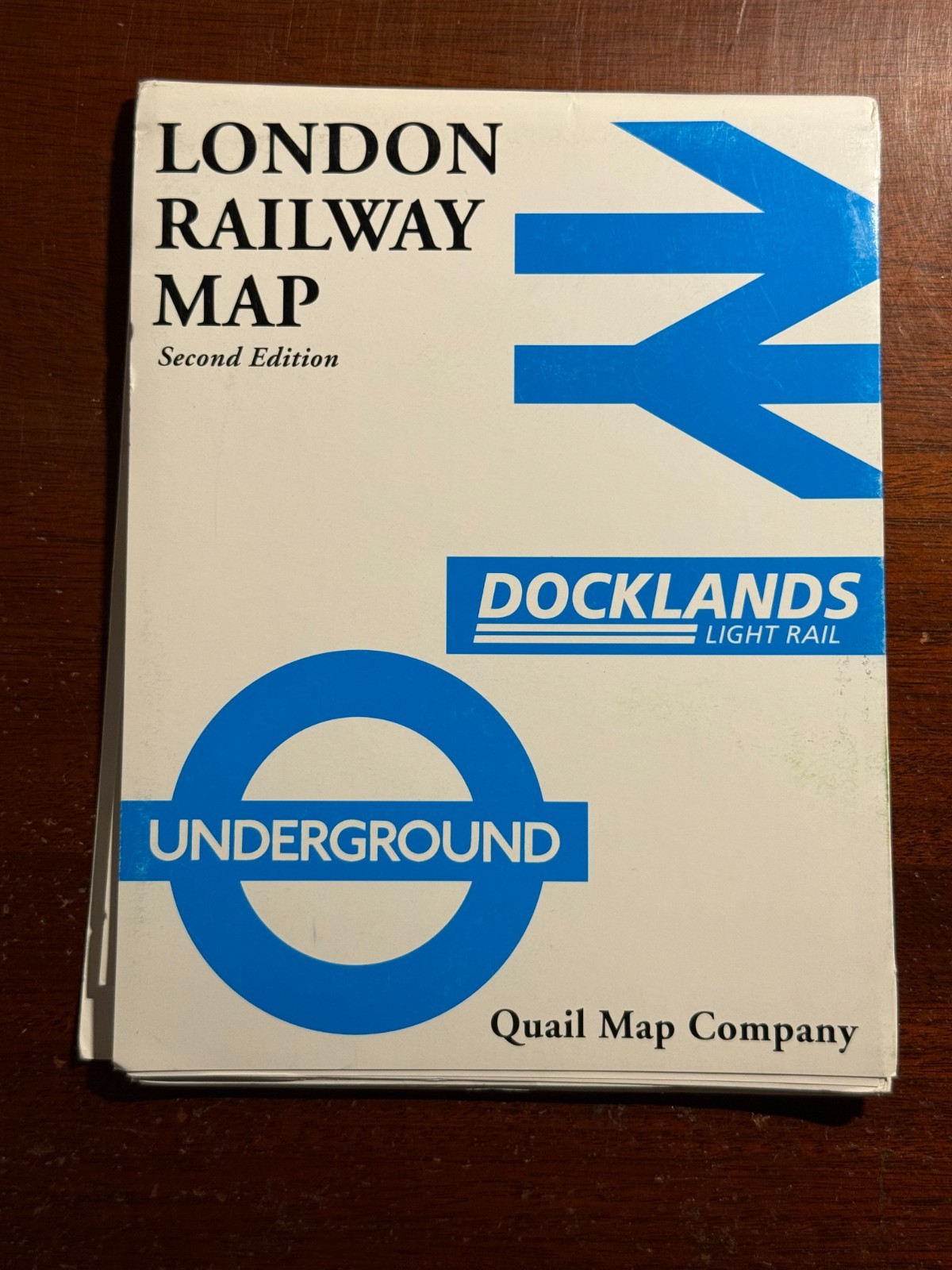 London Railway Map Second Edition Docklands Light Rail Underground Quail Map