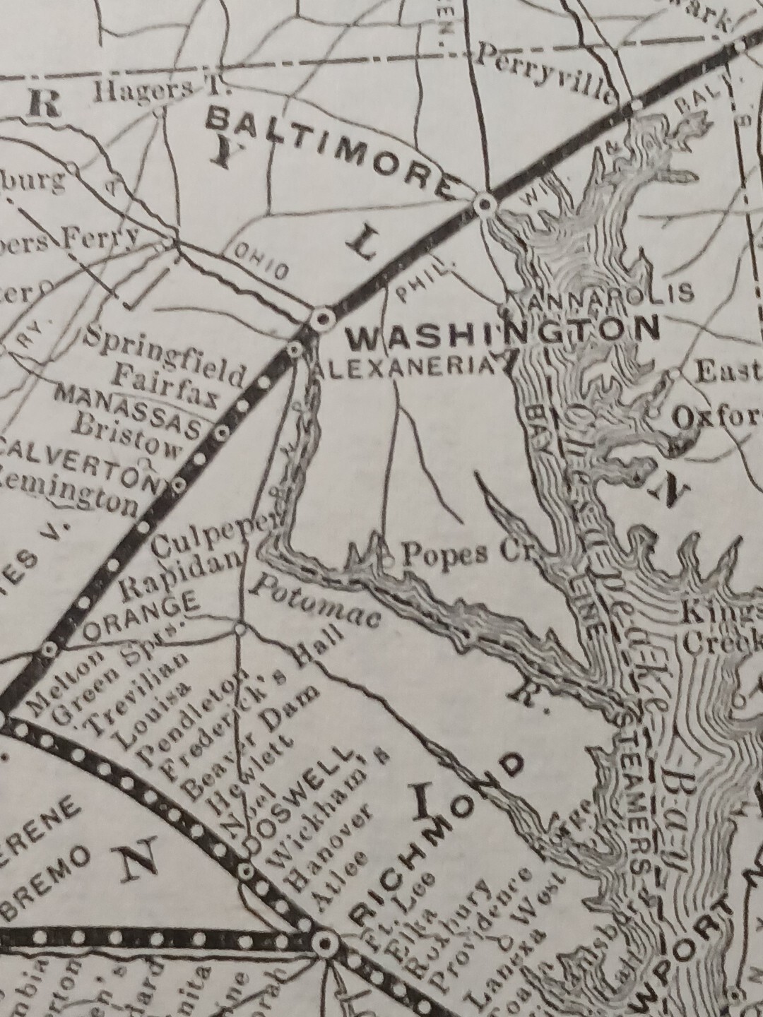 1906 Train Route Map + Report CHESAPEAKE & OHIO RAILROAD Rosney VA Ansted WV