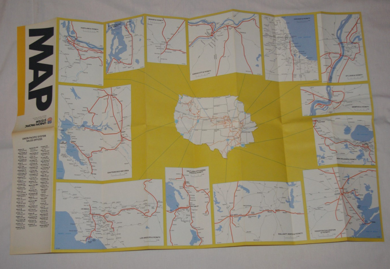 Union Pacific Railroad 1984 System Map