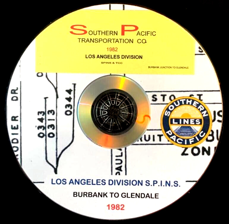 Southern Pacific RR 1982 LA Division Burbank – Glendale SPINS PDF pages on DVD