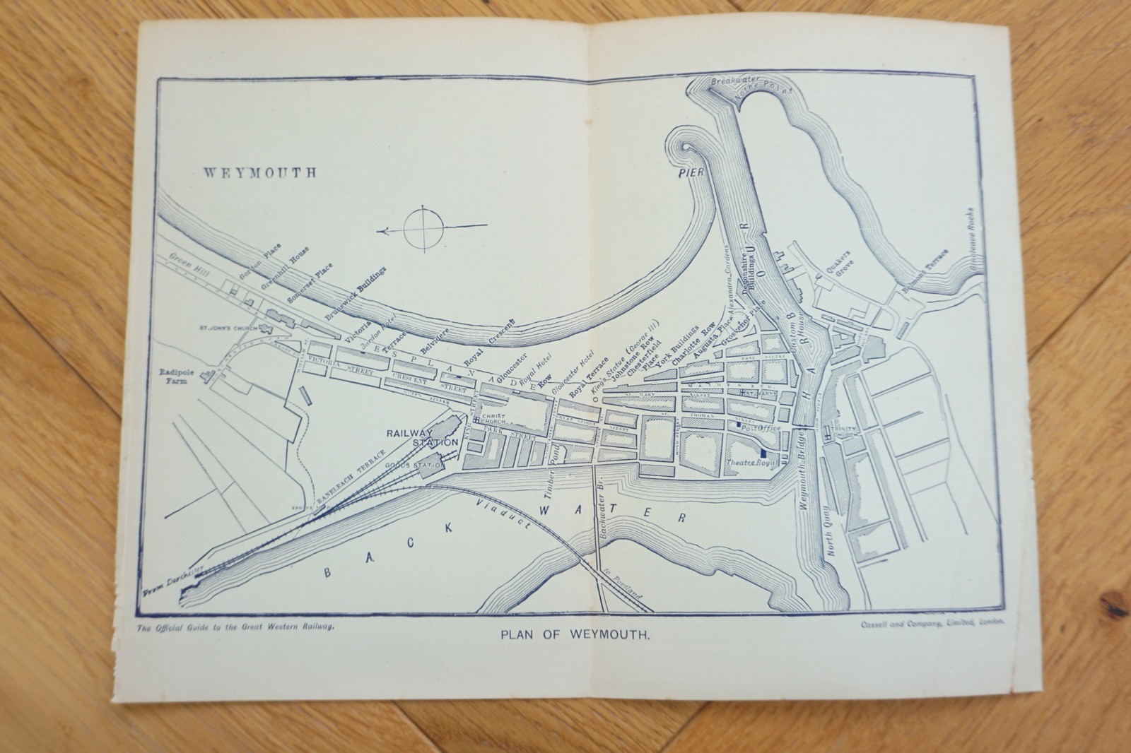 1909 GWR Weymouth Original Railway Map