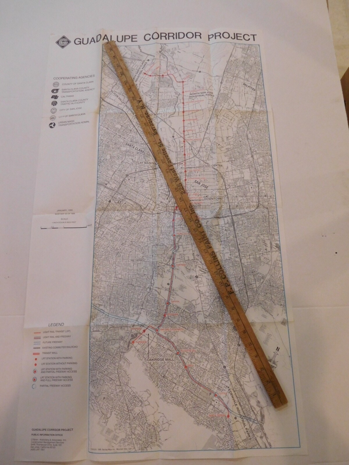 Map Guadalupe Corridor Project 1990 California