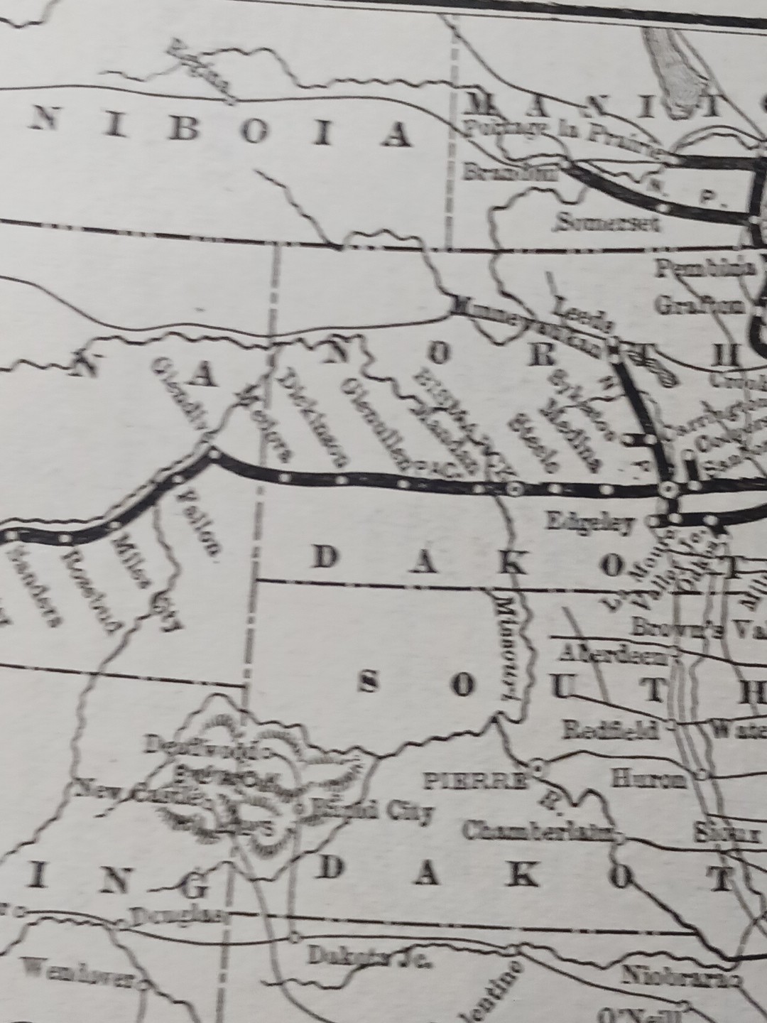 1892 Antique Railway Map NORTHERN PACIFIC RAILROAD all Train Lines Routes Depots