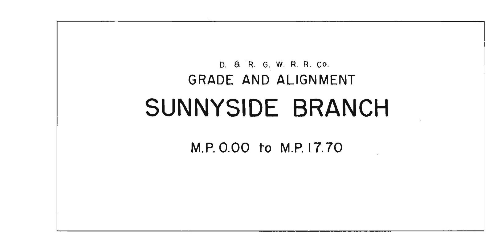 Denver & Rio Grande Western Utah Branches Grade & Alignment PDF Pages on DVD