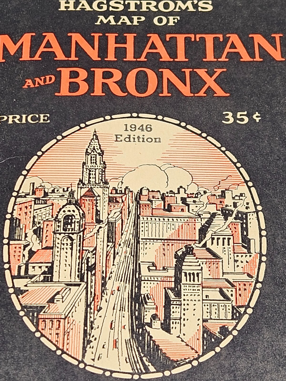 VINTAGE ORIGINAL 1946 HAGSTROM’S STREET ROAD MAPS ~ BRONX & MANHATTAN NY