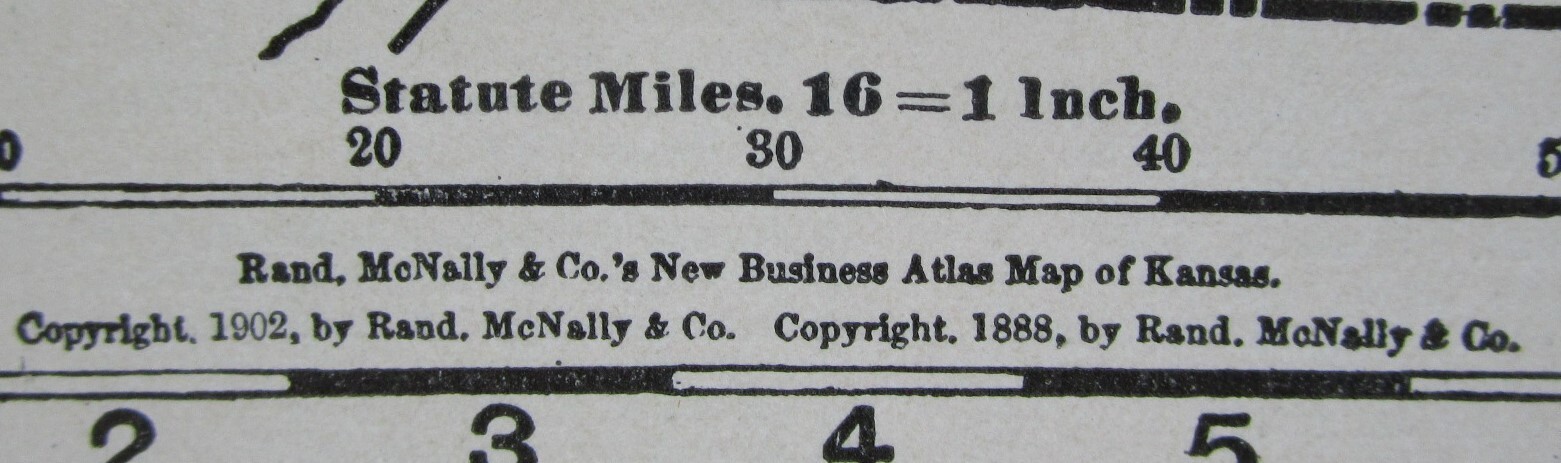 KS DATED 1902, 1888 KANSAS RAND McNALLY NEW BUSINESS ATLAS Map. Full index