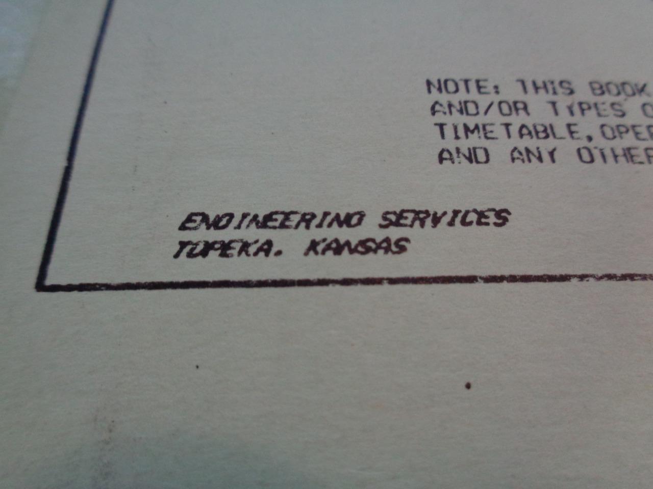 VINTAGE 1991 AT&SF SANTA FE RR ROUTE FAMILIARIZATION CHART CENTRAL REGION