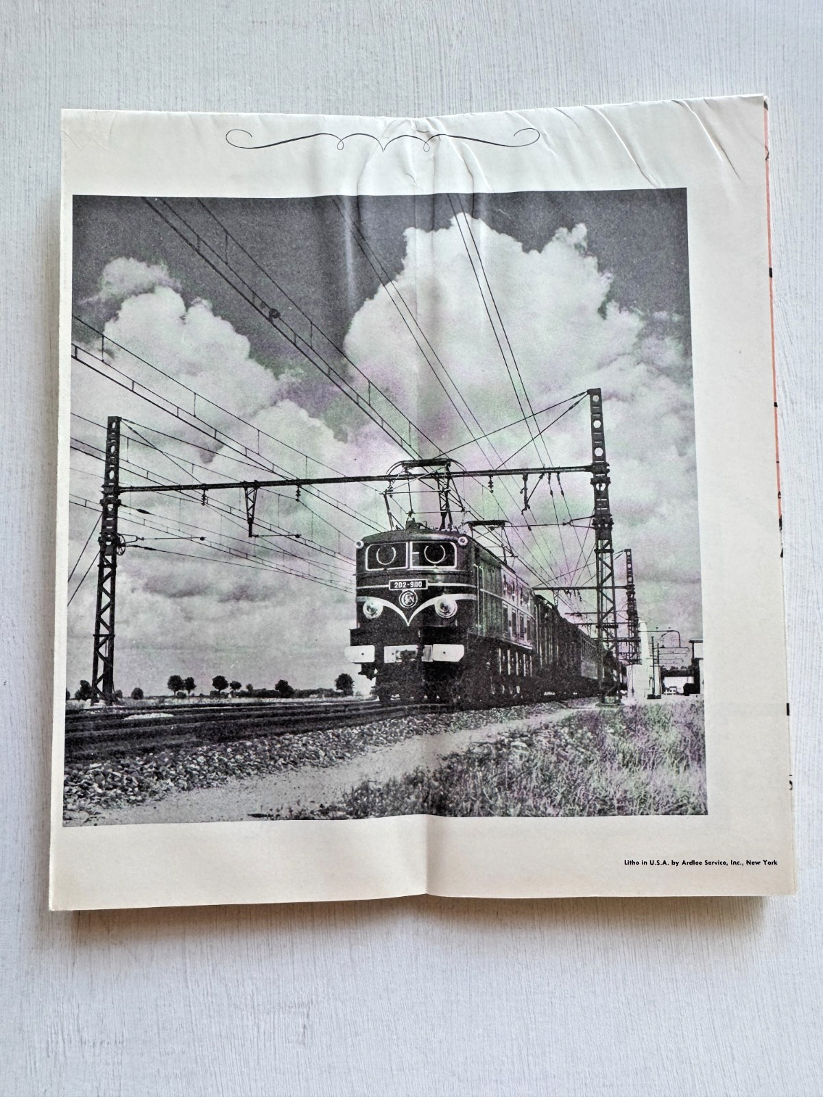 1953 Railroad Map of Europe from Paris via the French National Railroad