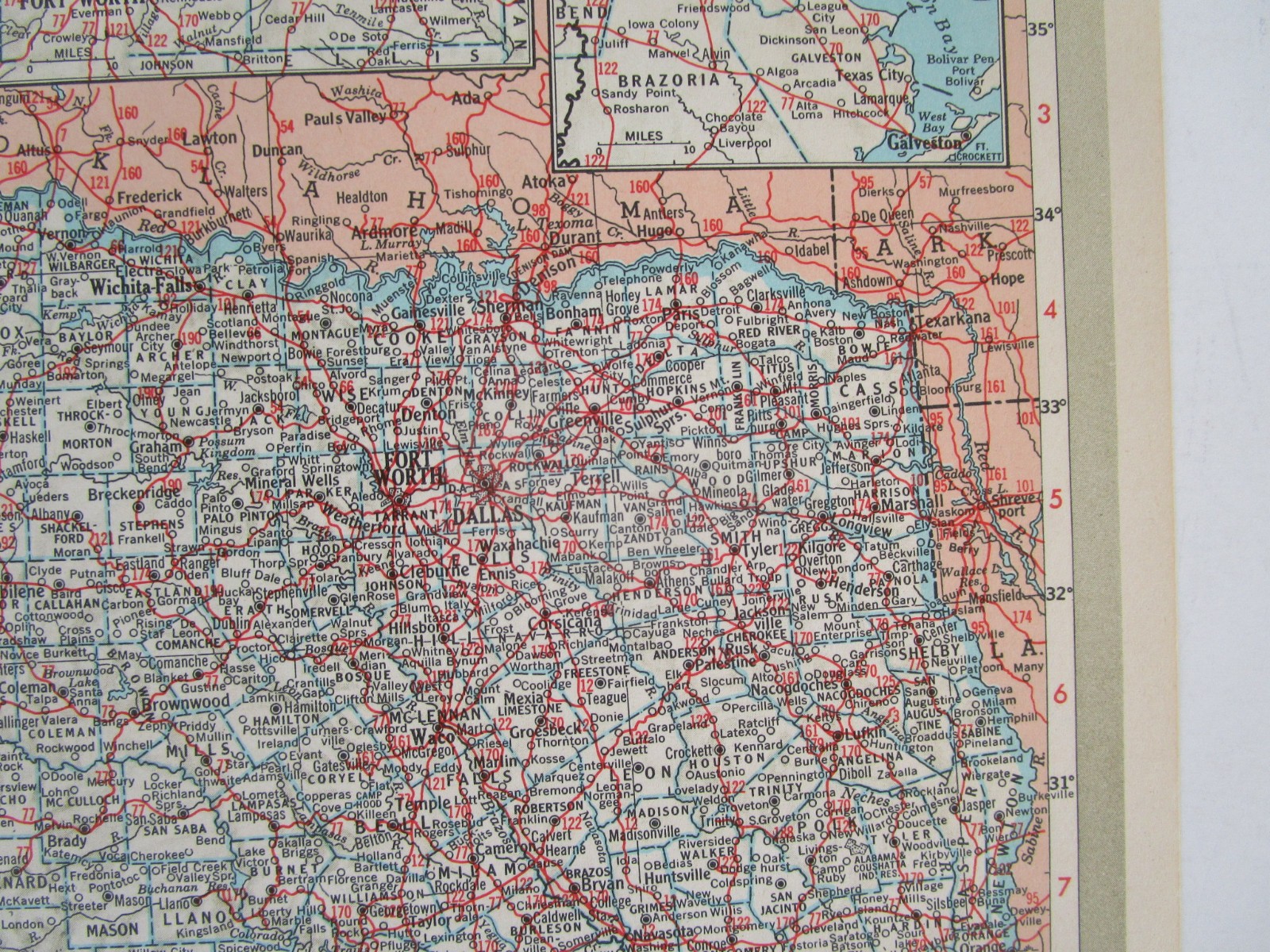 TX UT Vtg 1951 TEXAS RAILROAD Map. QUANAH ACME & PACIFIC RR ~or~ UTAH 1950s