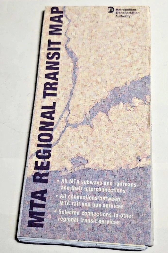 RARE Vintage MTA Regional Transit Guide Map NYC New York City LIRR Railroad SIRT