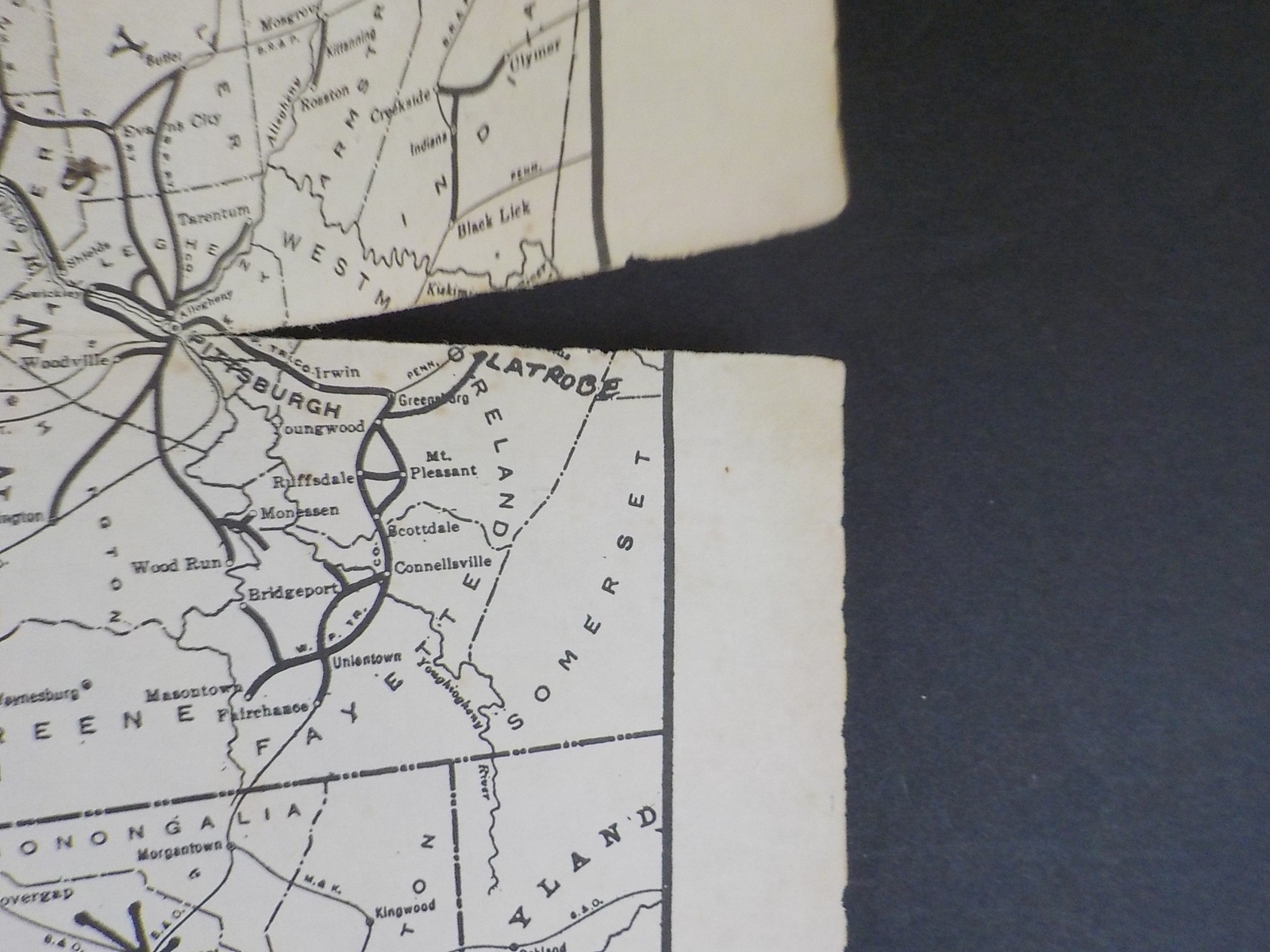 Map Central ELectric Traffic Association 1912-1923 REPRODUCED 1941