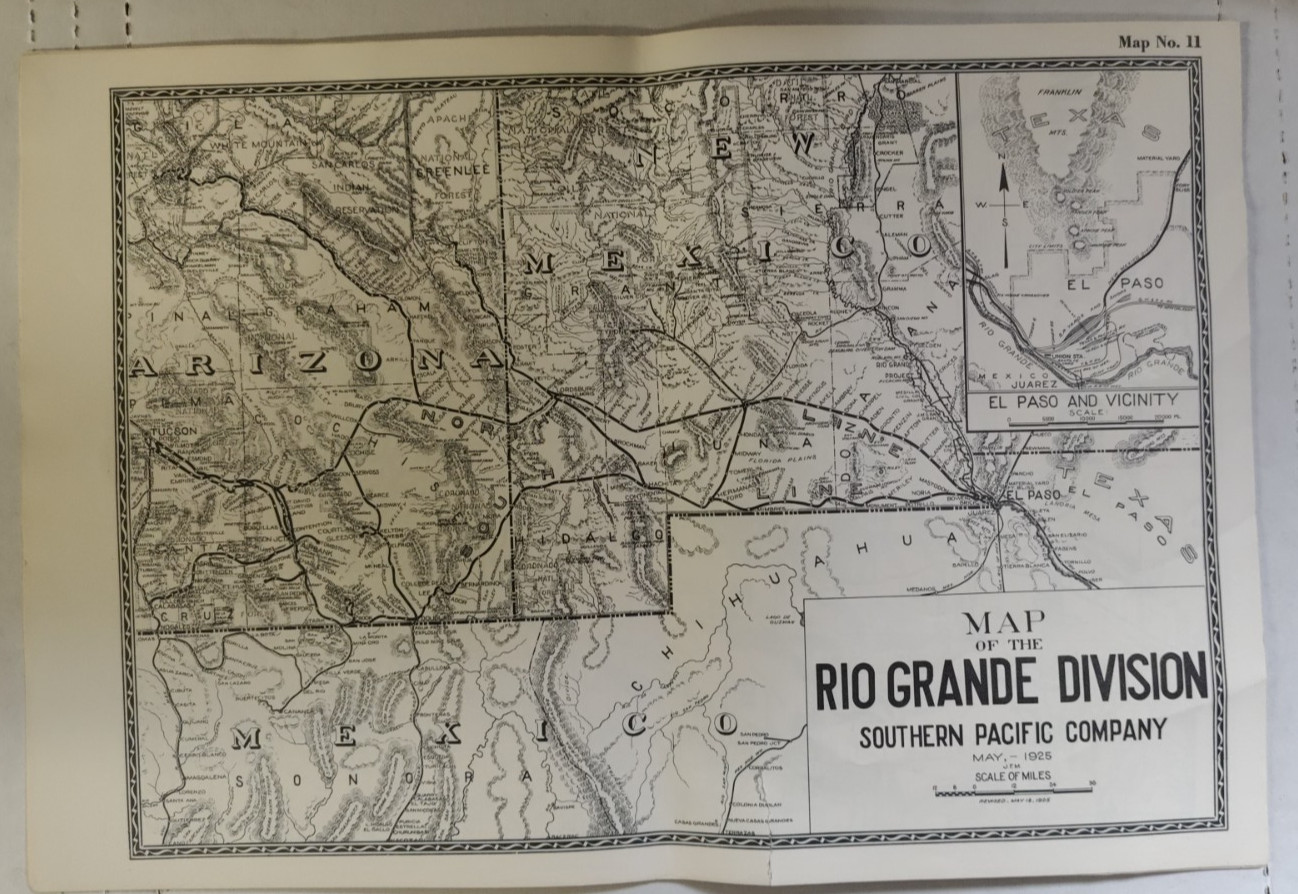 Vintage Railroad Maps, Railroad Timetable. See Discussion; Good Cond.