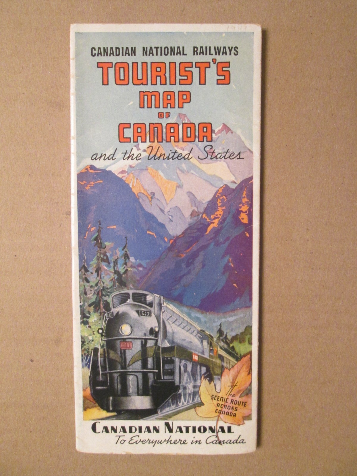 Canadian National Railway Tourist’s Map of Canada and United States 1936