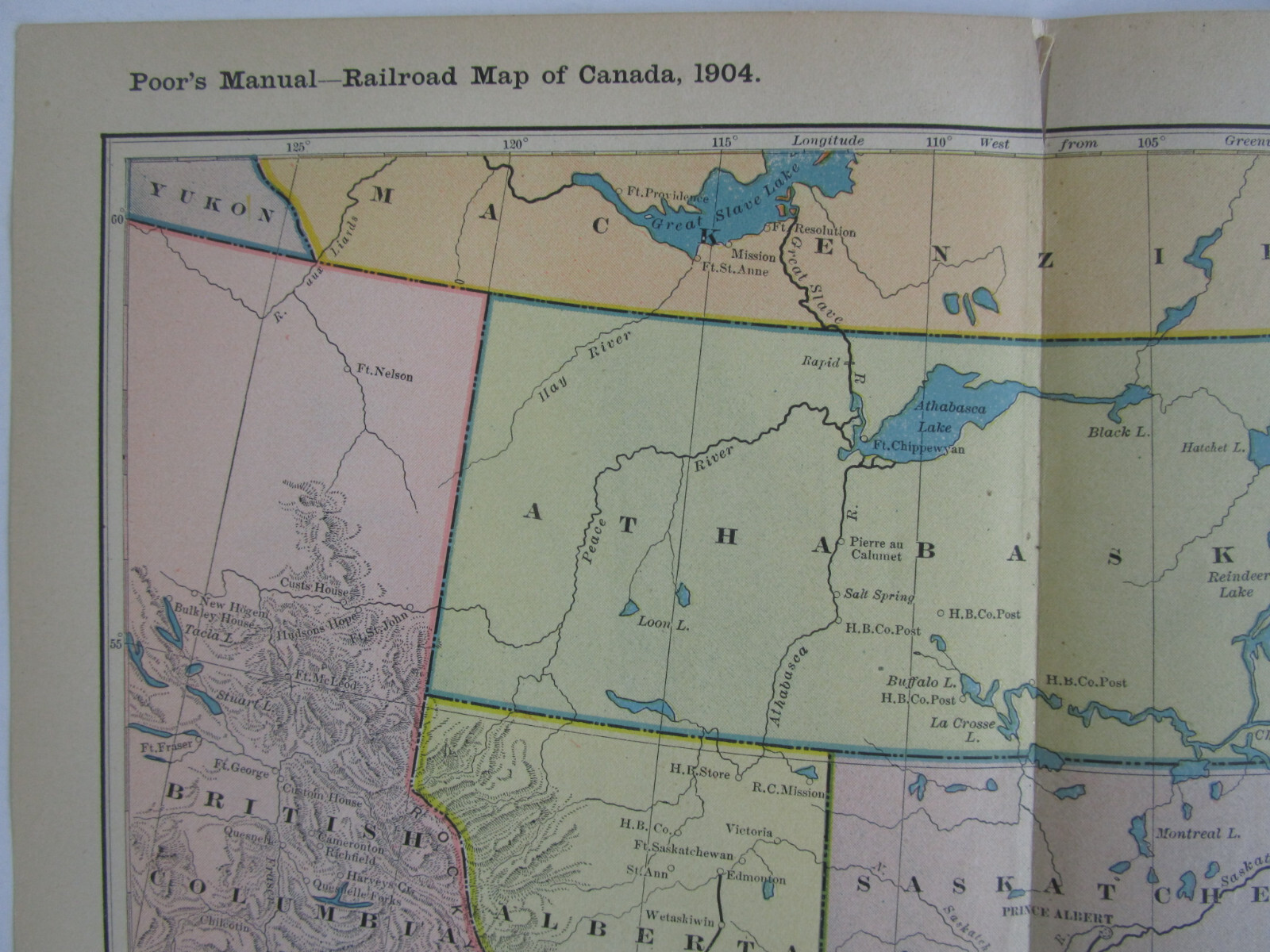 2 CANADA DATED 1904 Poor’s Manual Railroad Maps. EASTERN + WESTERN Sections