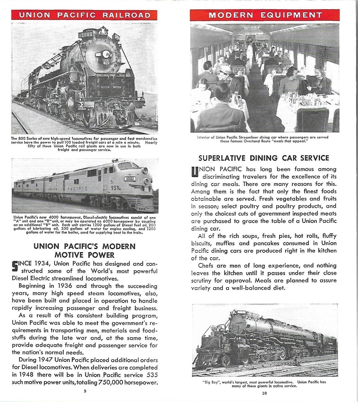 1949 UNION PACIFIC RAILROAD United States System Map Connections Photos History