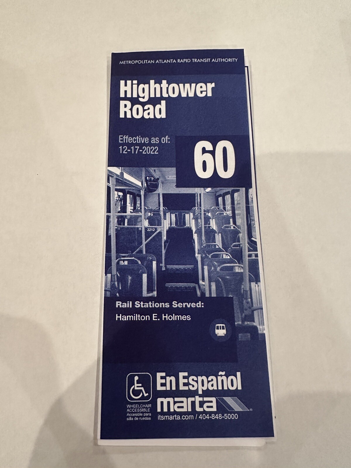 MARTA Bus Route 60 Map – Hightower Road Schedule