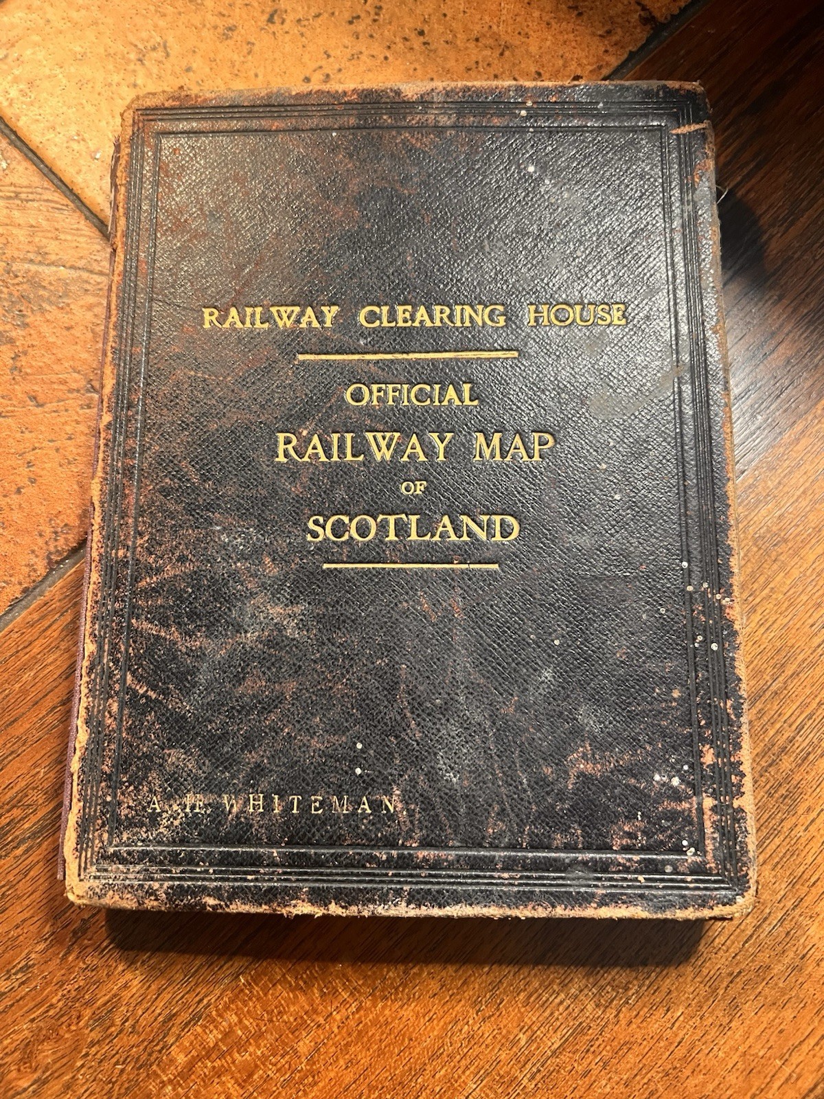 1902 Railway Clearing House RCH Map of Scotland Poster Bound & Linen Backed