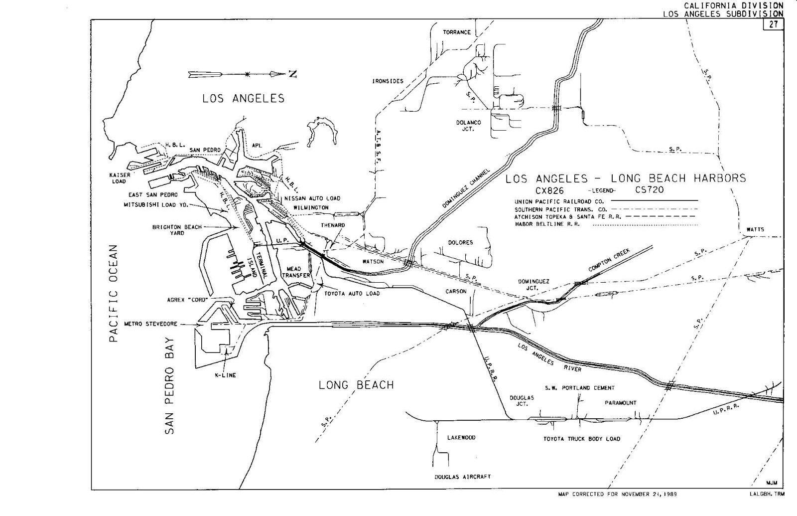 Union Pacific 1989 California Division – 24 Condensed Profile PDF Pages on DVD