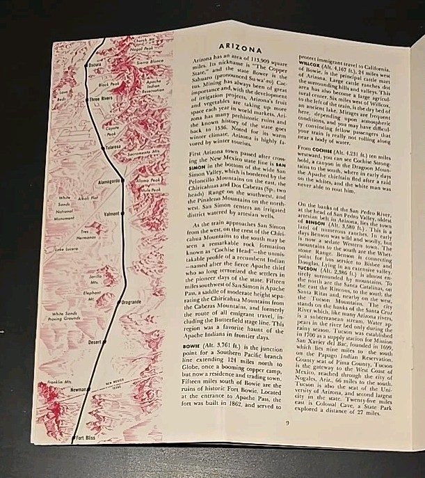 Golden State Route Maps & Description 1963 Rock Island Southern Pacific Railroad