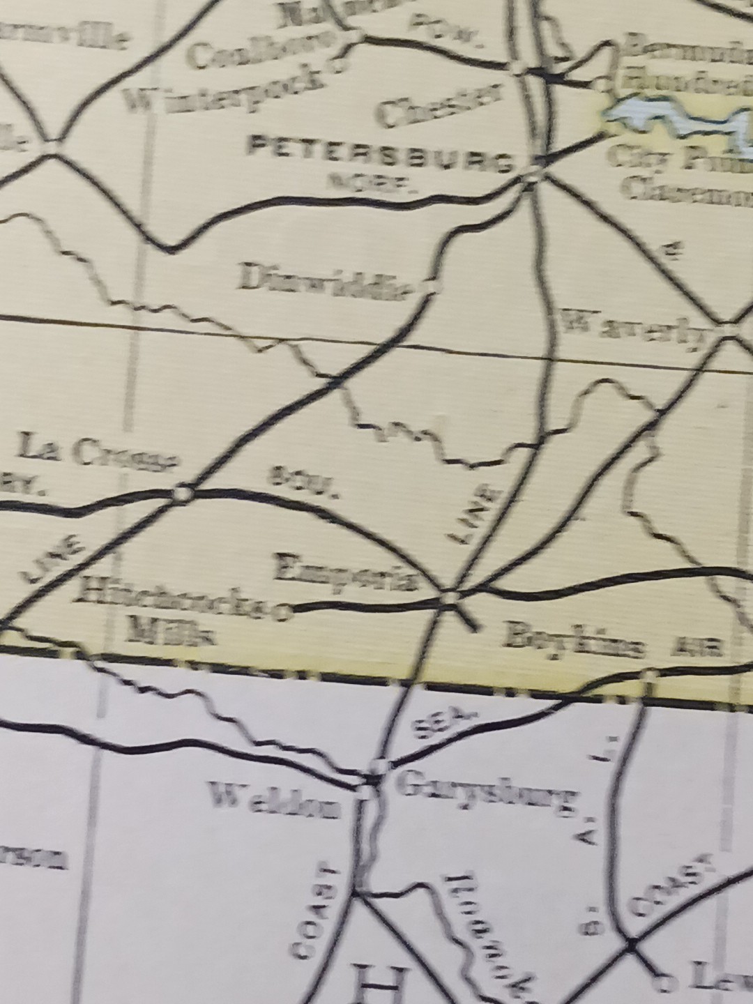 ~1904 Railroad Map West Virginia Maryland Delaware VA all lines Depots 11″x9″