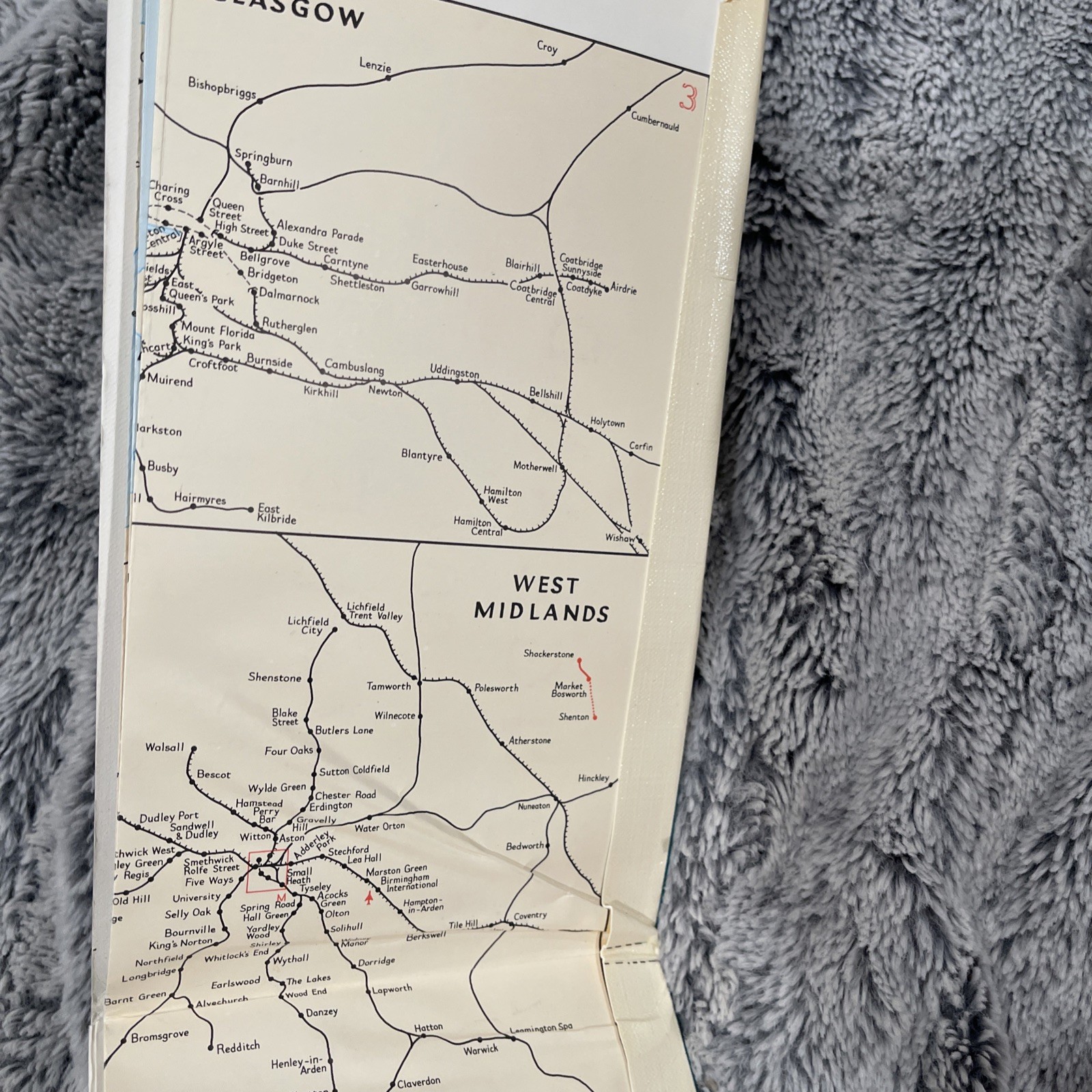 Thomas Cook Cooks Rail Railway Map of Britain And Ireland 1st Edition. 1988-1989