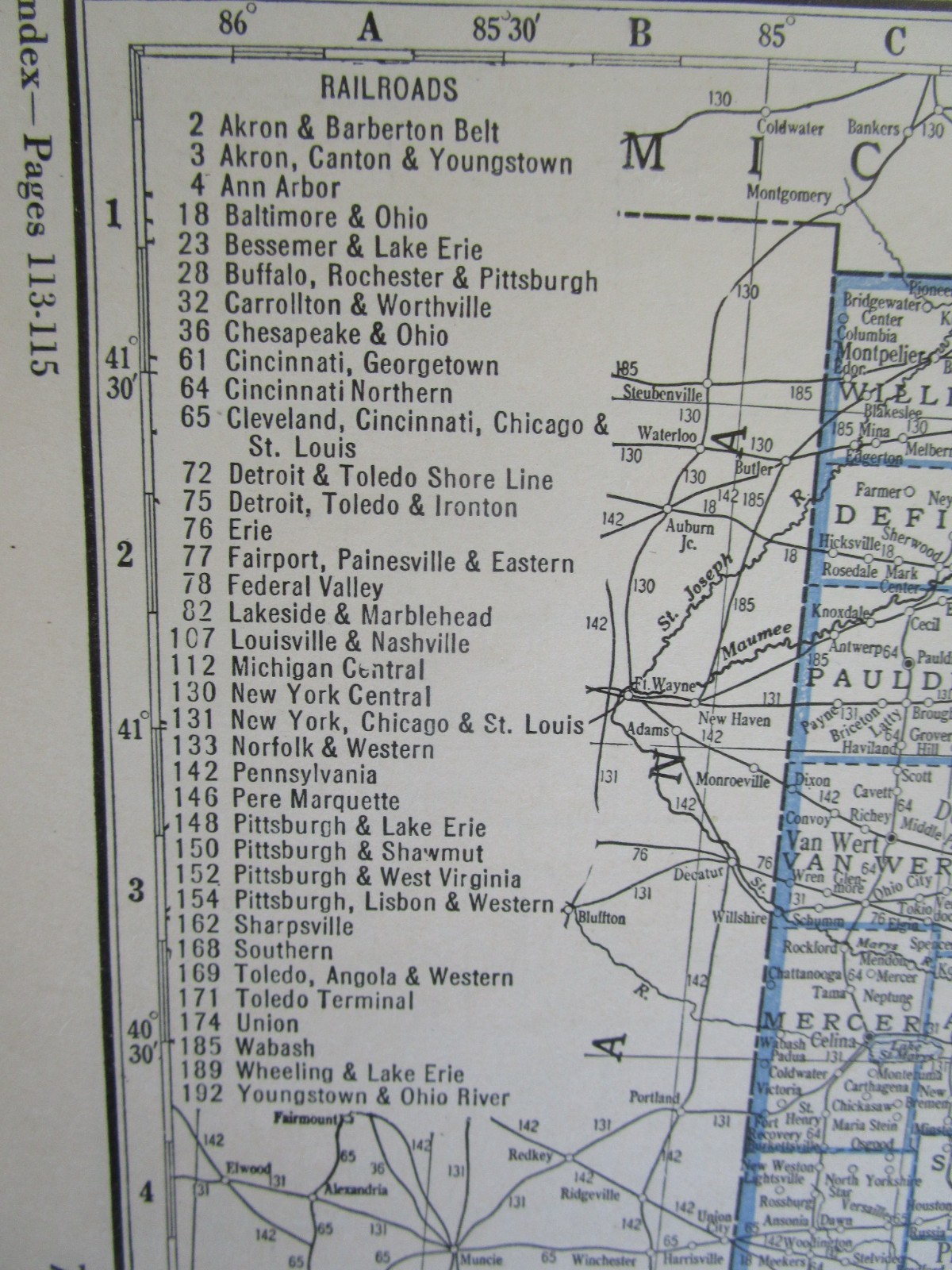 ND OH GREAT DEPRESSION ERA 1931 NORTH DAKOTA RAILROAD Map. C&NW SOO NP ~or~ OHIO