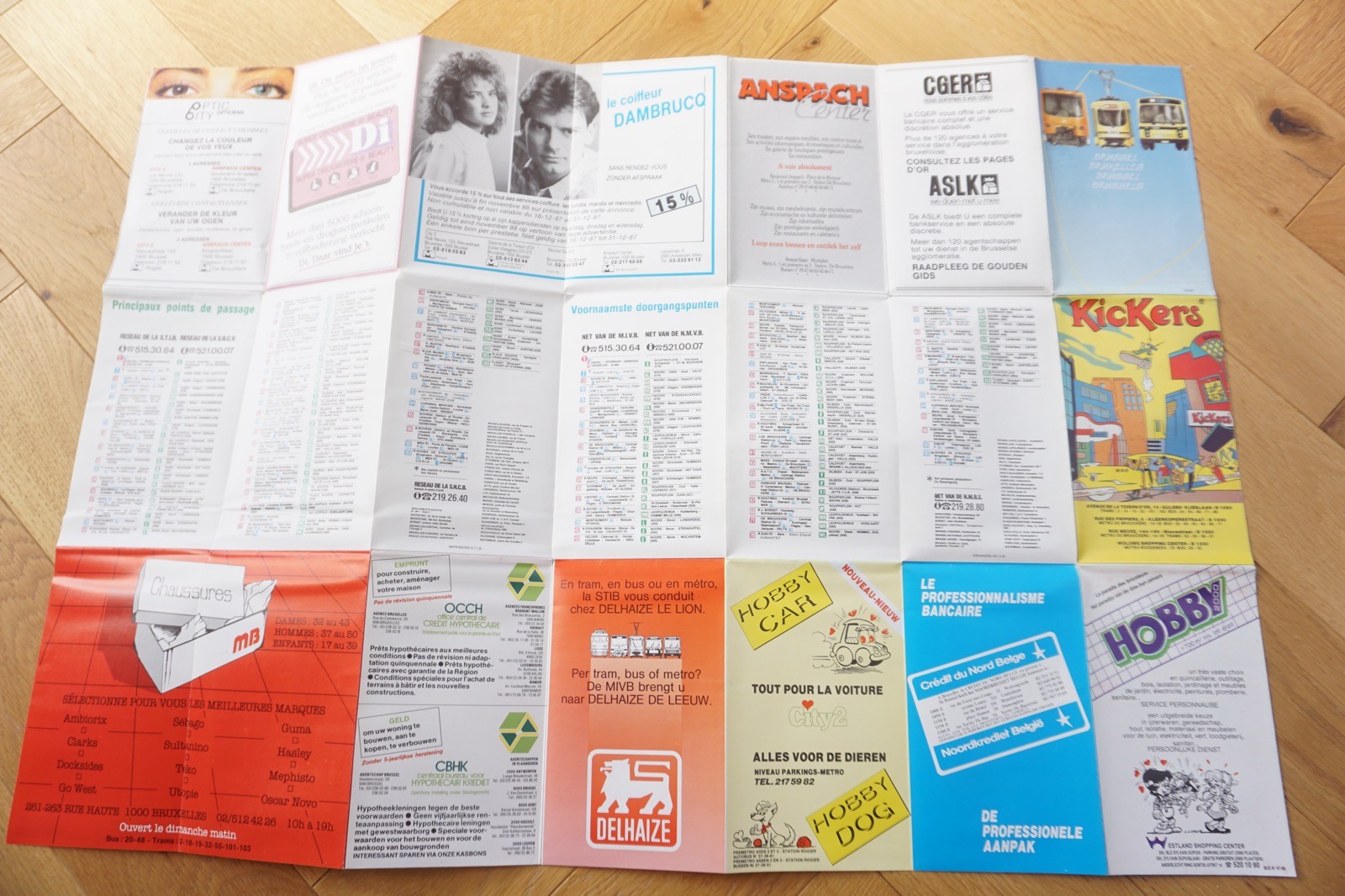 1987 1988 1989 1990s Belgium Brussels Tram Tramways Railway Bus Map x4