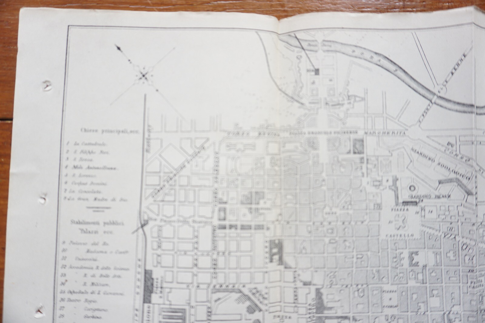 1899 Bradshaws Map of Turin Italy Original Railway Map