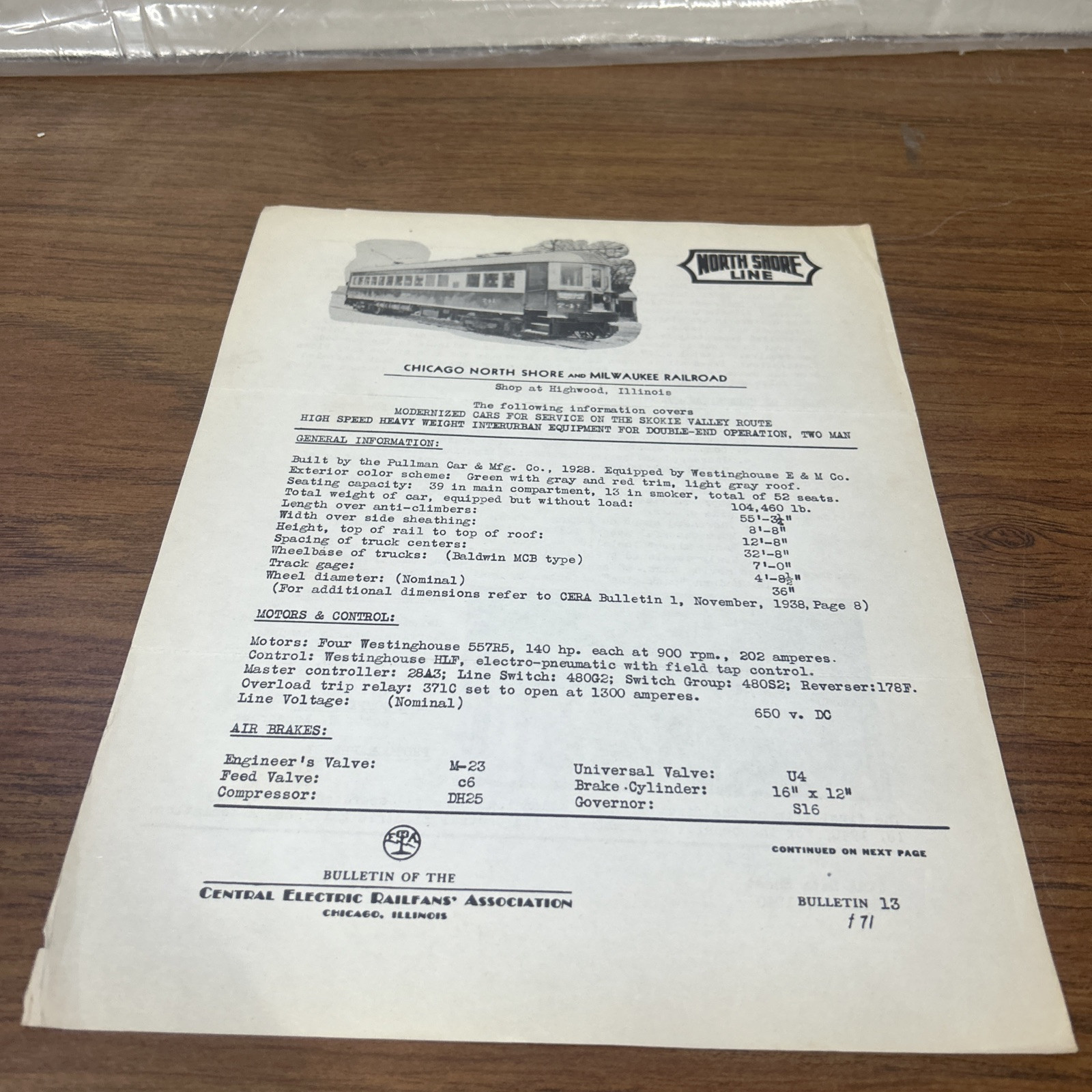 Central Electric Railfans’ Association 1940 Chicago North Shore & Milwaukee RR