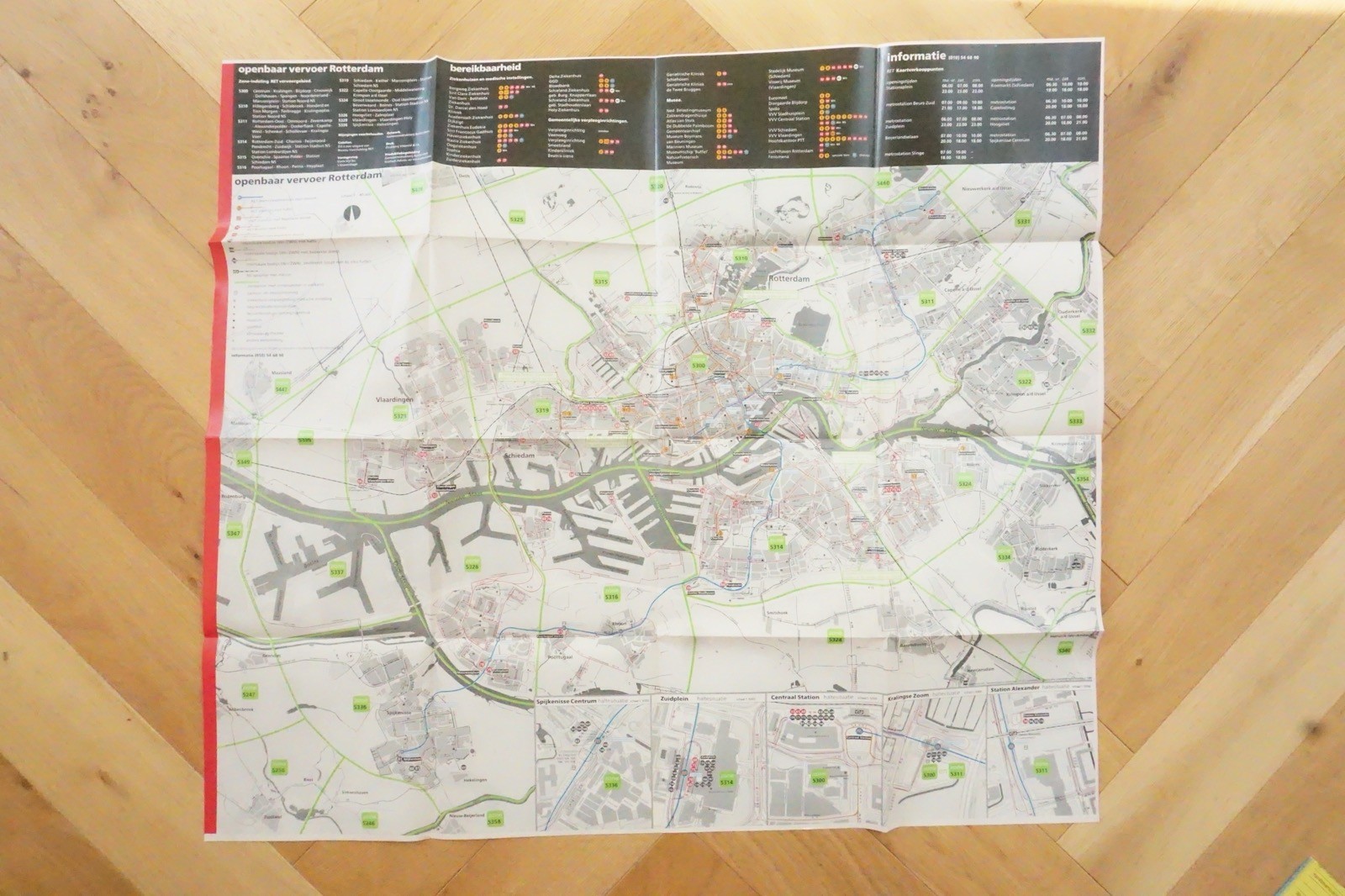 1983 1985 1988 1990 RET Netherlands Holland Railway Bus Tram Route Map x4