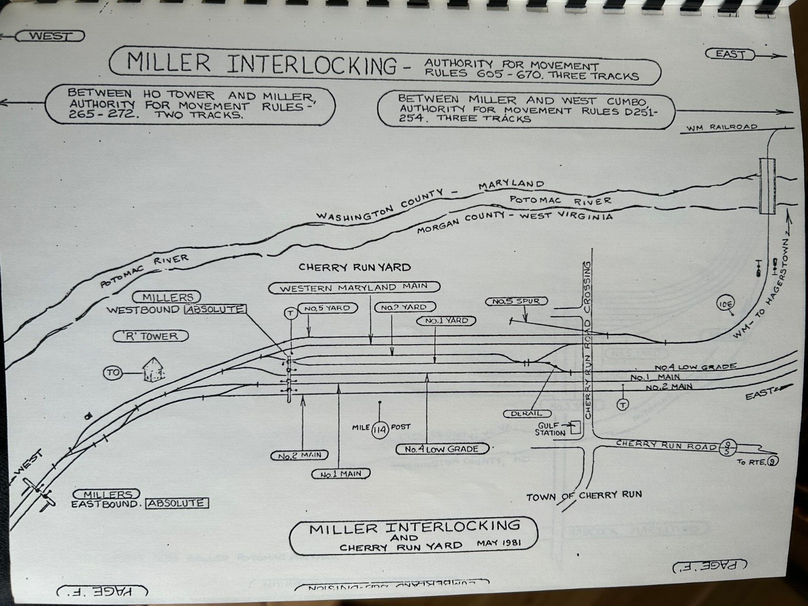 Chessie System 1981 Maryland Div. “Beavers” maps 48 pgs Harpers Ferry Cumberland