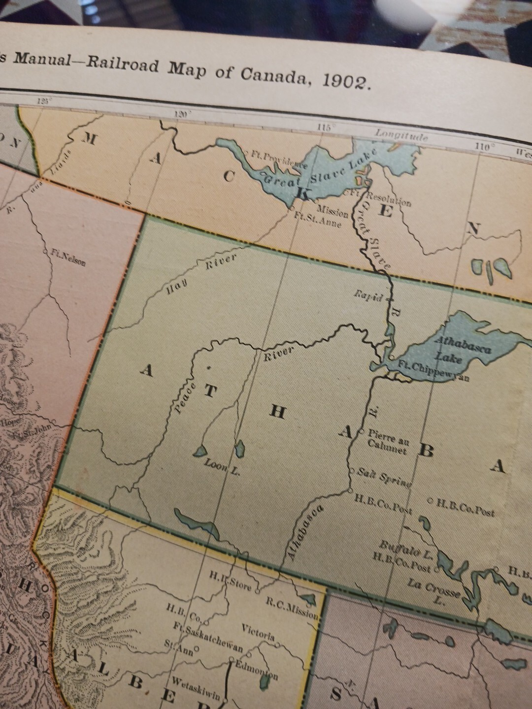 1902 Train Route Map Western Canada Railroad All Lines Station Towns 11×9″ Dated