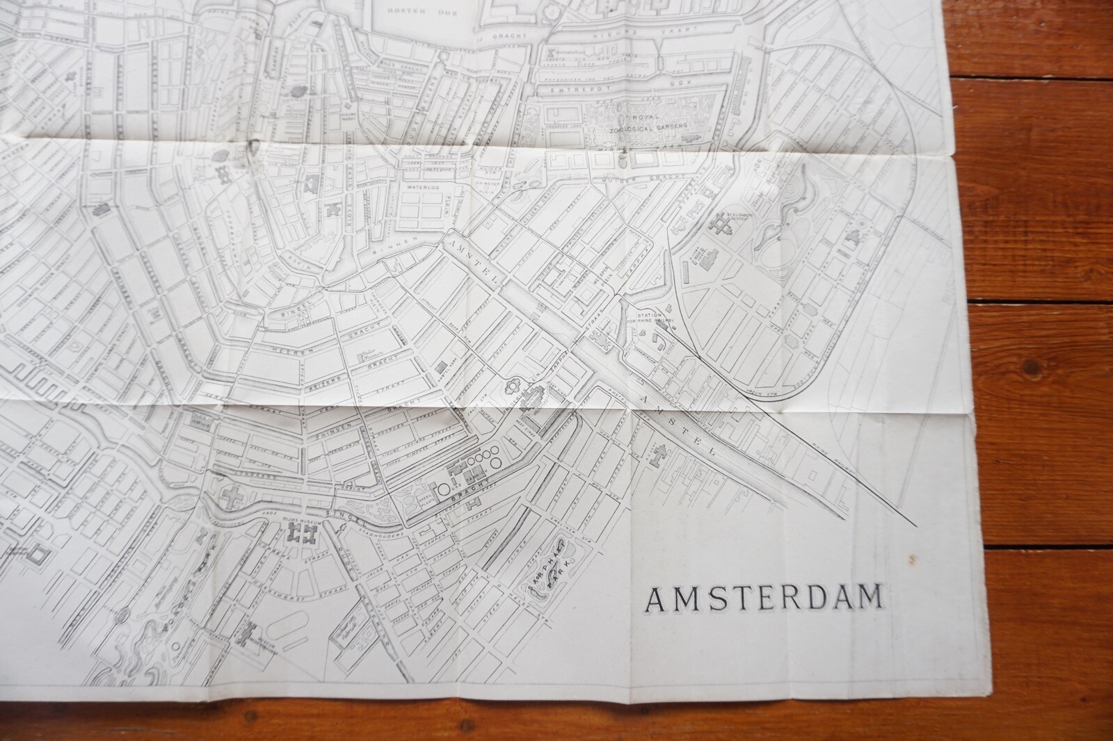 1899 Bradshaws Map of Amsterdam Netherlands Original Railway Map