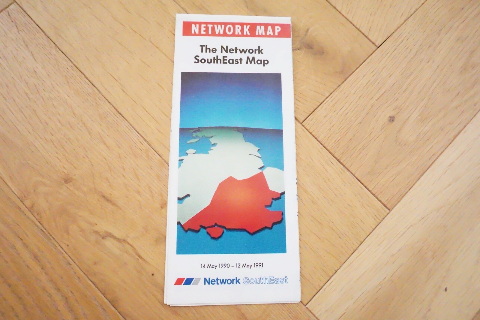 1990 – 1991 NSE Network SouthEast Railway Map