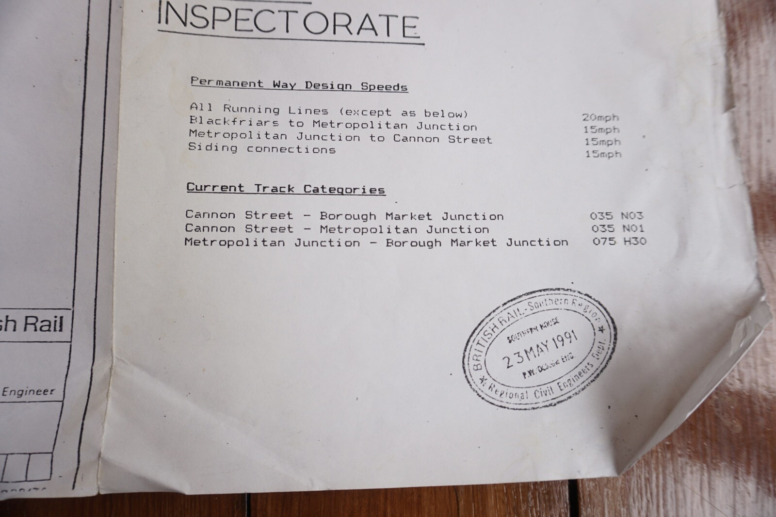 1991 London Bridge Cannon St British Rail Railway Track Plan Map Southern Region