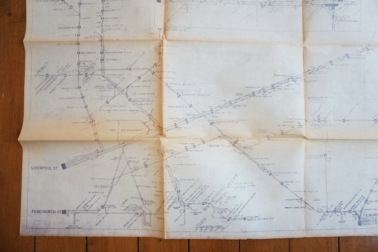 1966 British Rail Eastern Region Liverpool Street Division Railway Track Map
