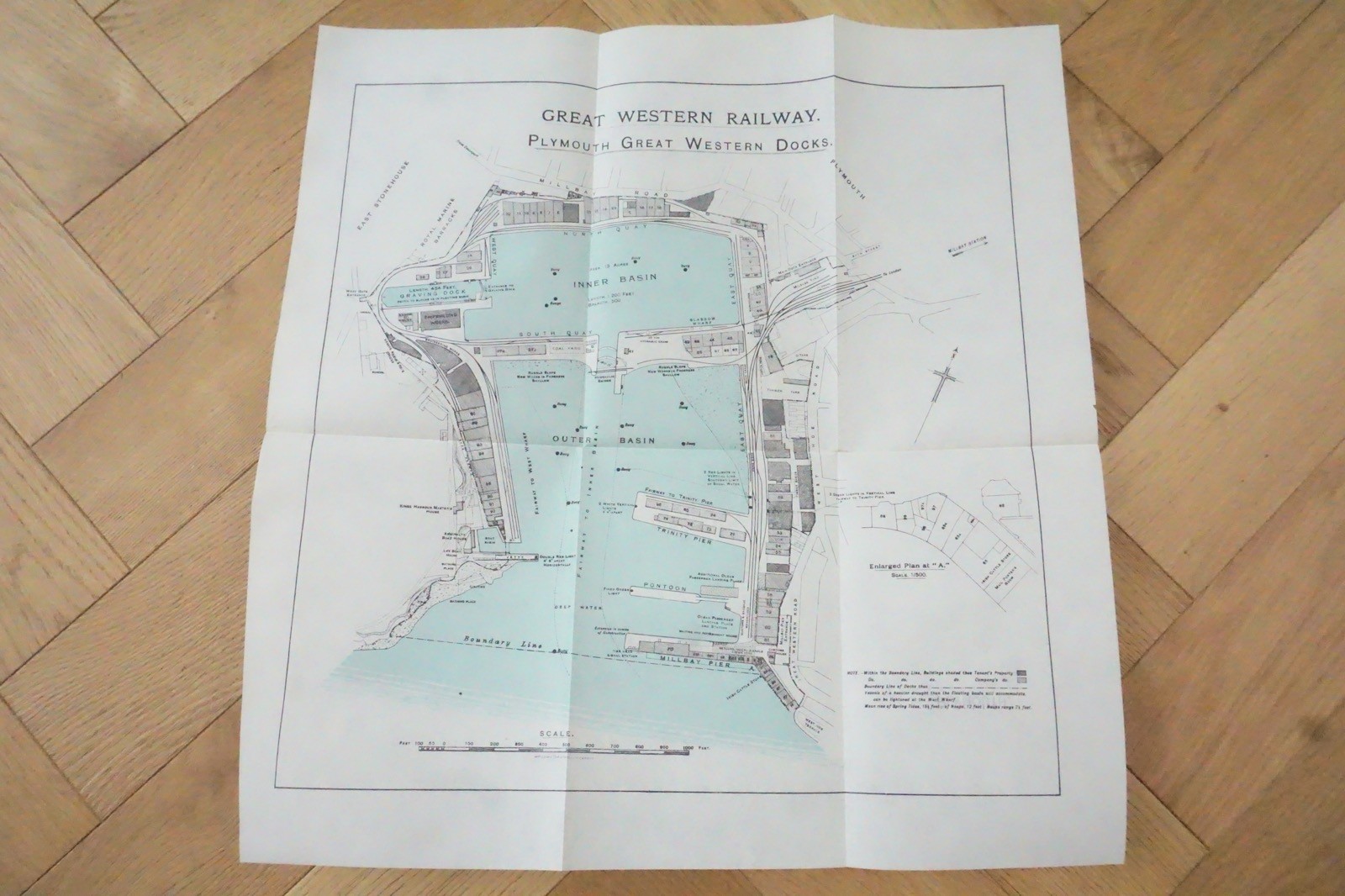 1928 GWR Plymouth Docks Railway Map