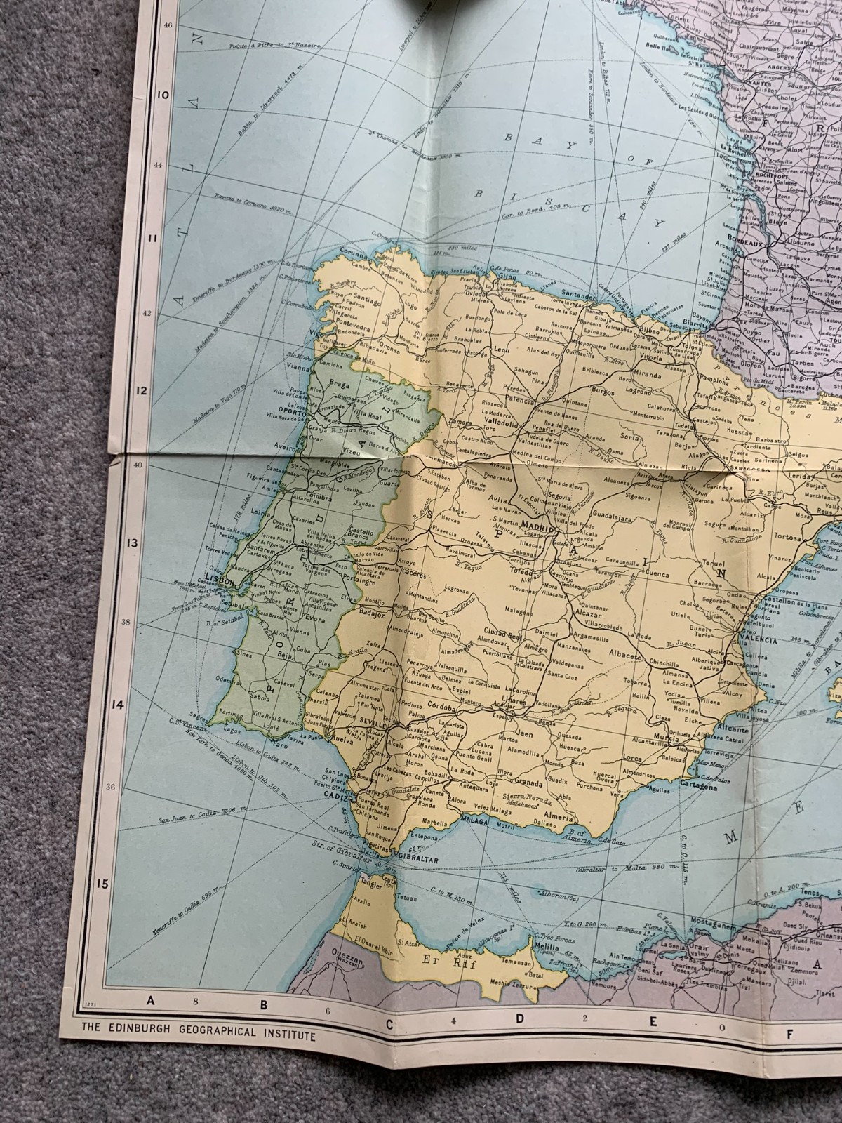 LMS Map Of Europe showing LMS routes to the continent