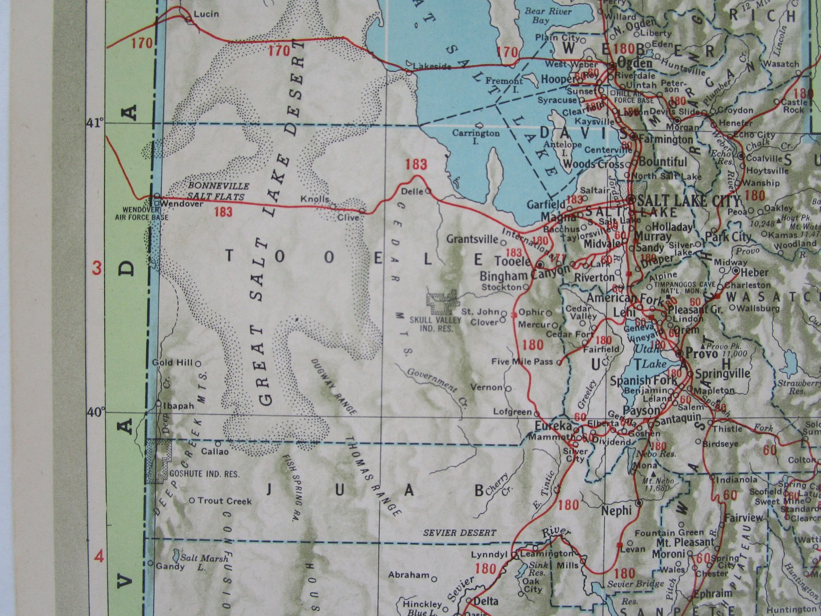 TX UT Vtg 1951 TEXAS RAILROAD Map. QUANAH ACME & PACIFIC RR ~or~ UTAH 1950s