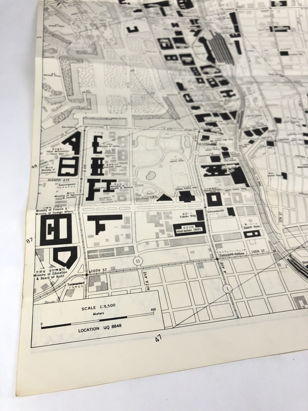 Vintage 1967 RAILWAY MAP OF TOKYO & VICINITY + DOWNTOWN CITY Japan Subway Train