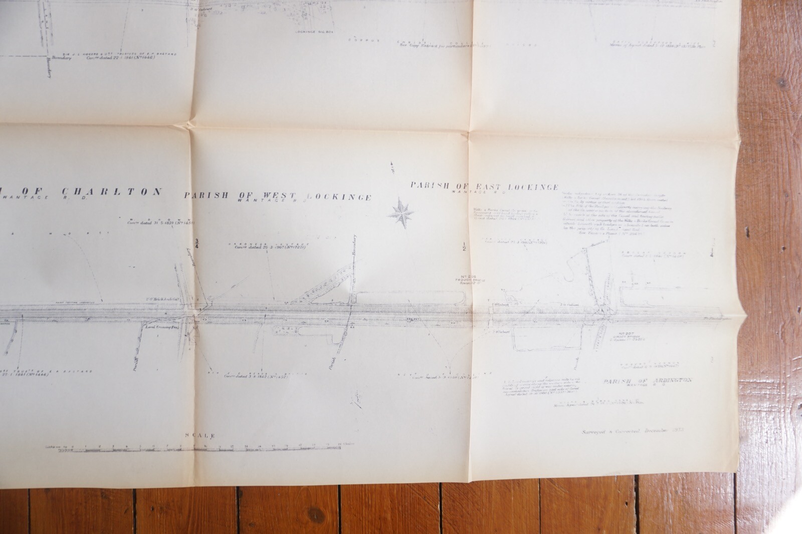 1933 GWR Lockinge Berkshire Railway Map Ref 2