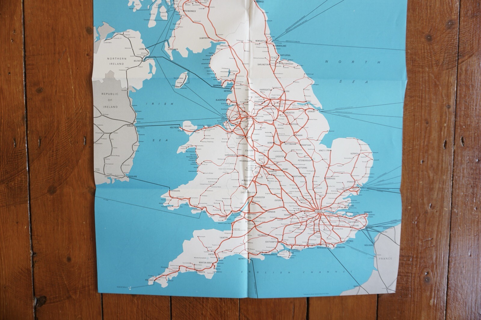 Jan 1973 British Rail Passenger Network Railway Map London Midland VGC