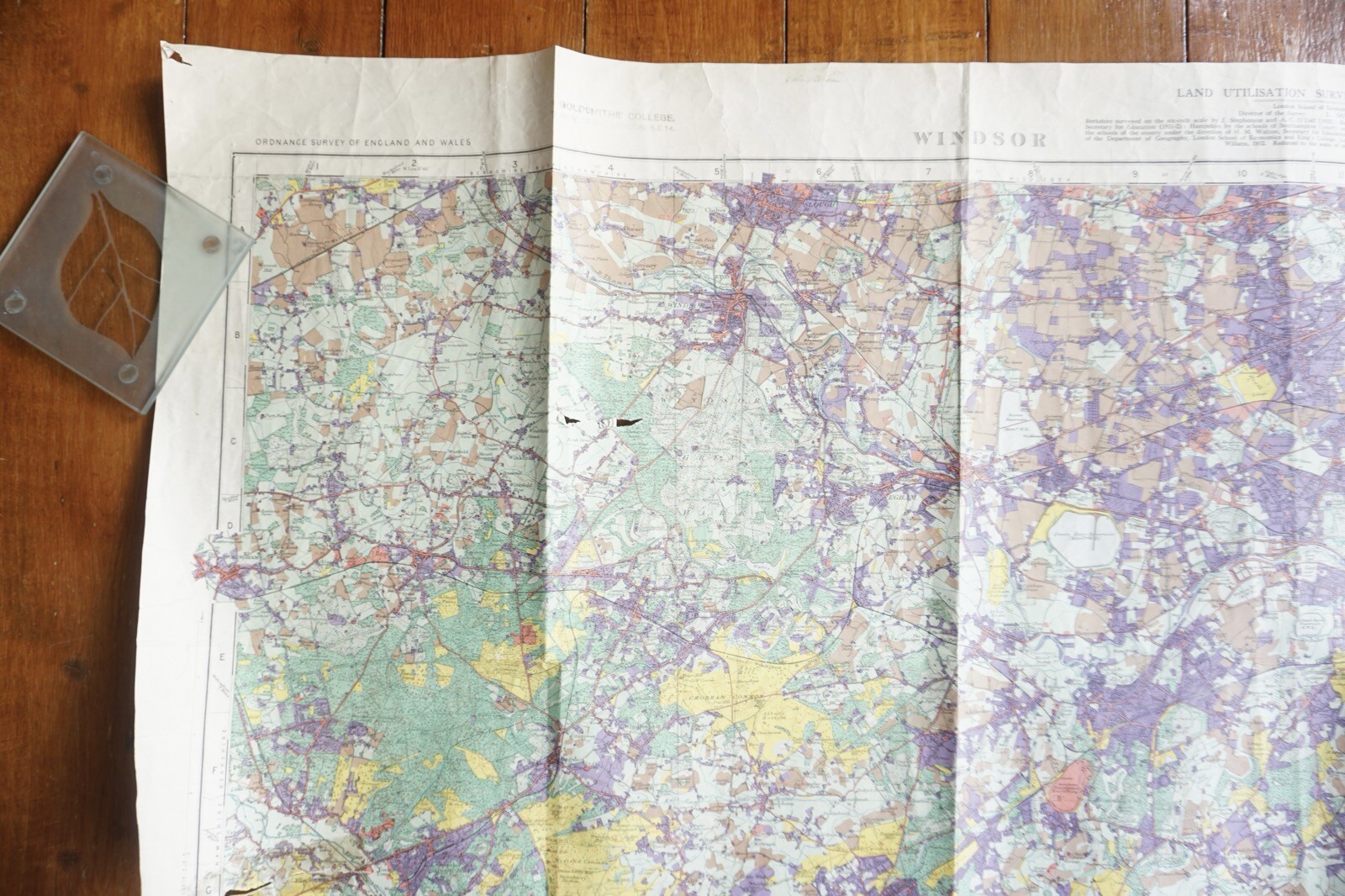 1933 Windsor Land Utilisation Survey Railway OS Map